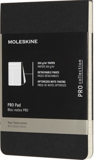 Блокнот недатований Moleskine PRO Pad кишеньковий 9 х 14 см чорний 