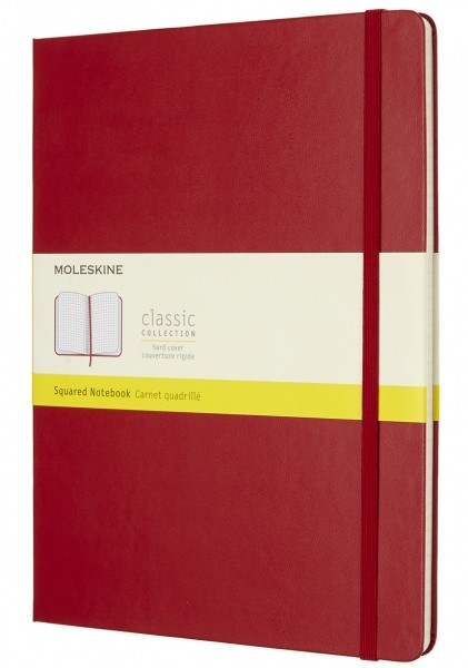 Блокнот Moleskine Classic великий 19 x 25 см у клітинку червоний