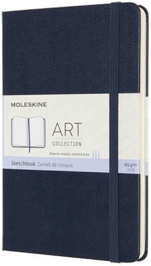 Скетчбук Moleskine Art medium 11,5 х 18 см нелінований сапфір