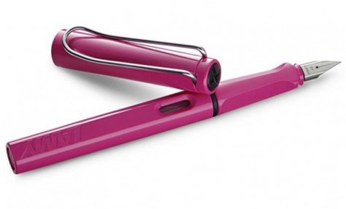 Чорнильна ручка Lamy Safari рожева перо F (тонке)