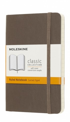 Блокнот Moleskine Classic 9 х 14 см в лінію коричневий м'який