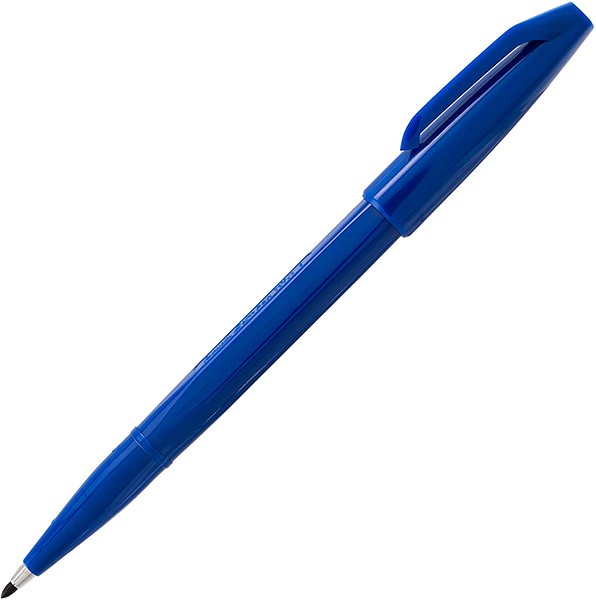 Капілярна ручка Pentel Sign Pen синя твердий наконечник 