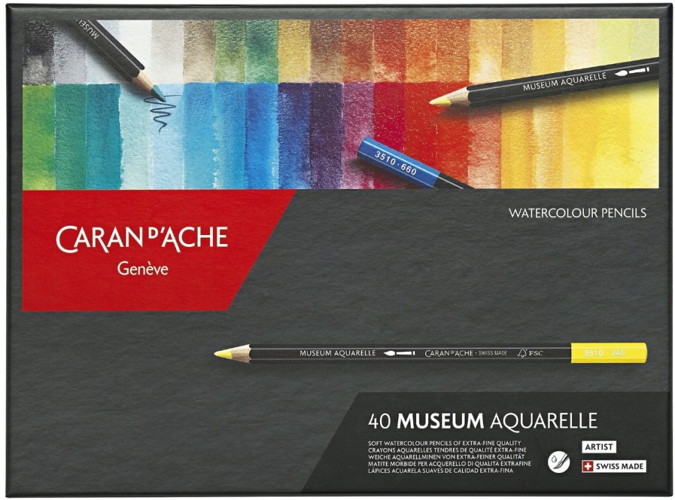 Набір акварельних олівців Caran d'Ache Museum Aquarelle 40 штук