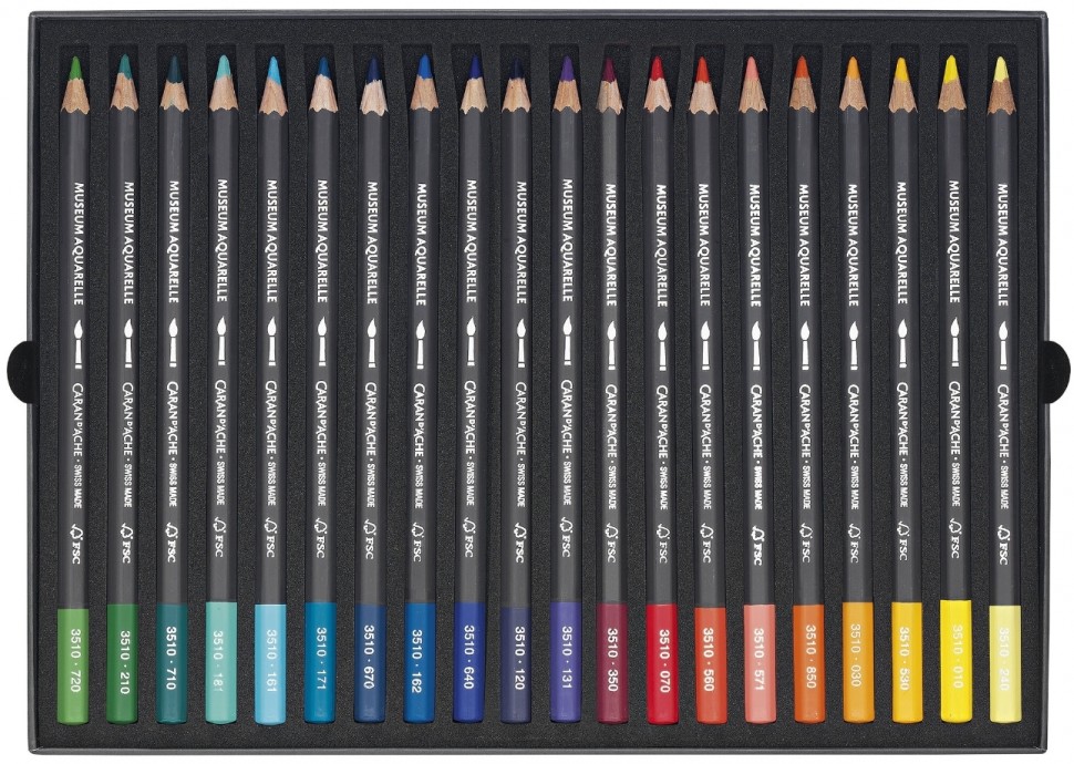 Набір акварельних олівців Caran d'Ache Museum Aquarelle 40 штук