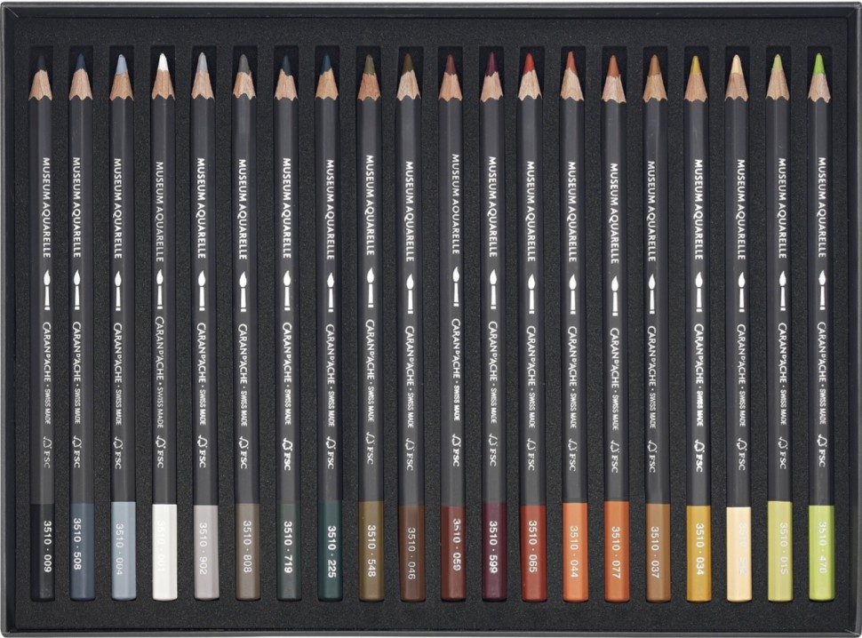 Набір акварельних олівців Caran d'Ache Museum Aquarelle 40 штук