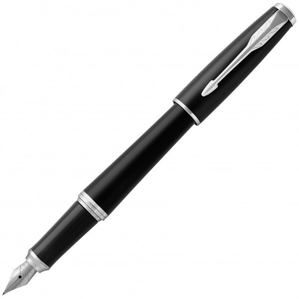 Чорнильна ручка Parker Urban Muted Black CT FP матова чорна/хром перо F (тонке)