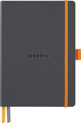 Блокнот Rhodia Goalbook А5 14,8 х 21 см темно-сірий в крапку м'який