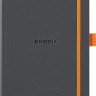Блокнот Rhodia Goalbook А5 14,8 х 21 см темно-сірий в крапку м'який
