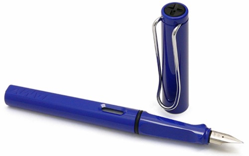 Чорнильна ручка Lamy Safari синя перо F (тонке)