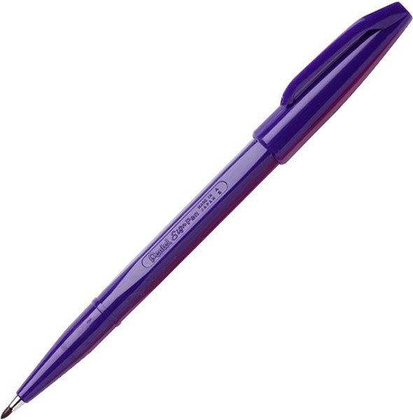 Капілярна ручка Pentel Sign Pen фіолетова твердий наконечник 