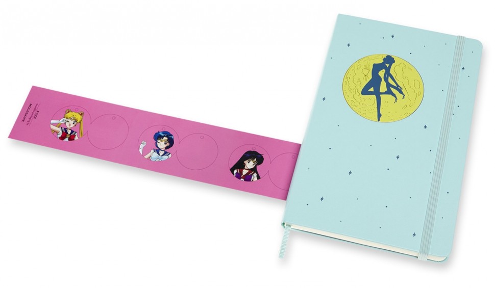 Блокнот Moleskine Sailor Moon середній 13 х 21 см нелінований м'ятний