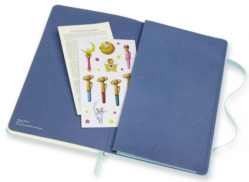 Блокнот Moleskine Sailor Moon середній 13 х 21 см нелінований м'ятний
