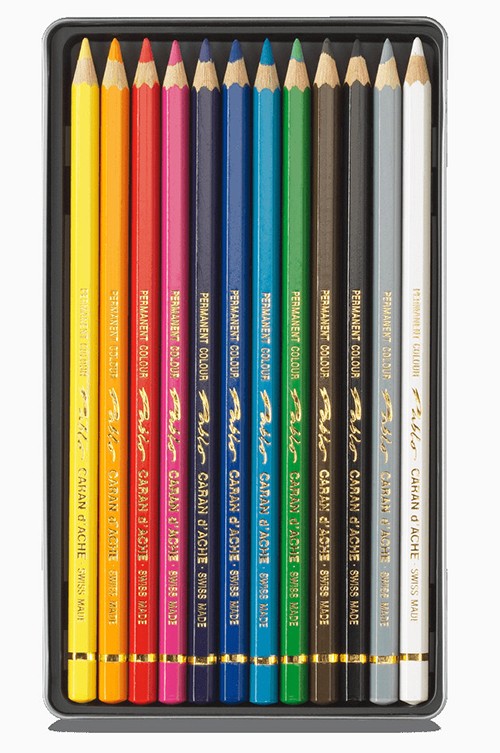 Набір водостійких олівців Caran d'Ache Pablo 12 штук