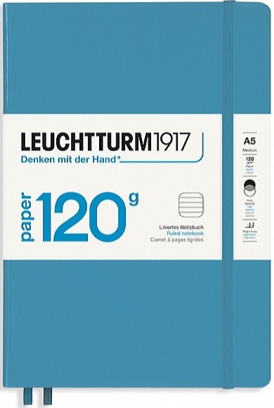 Блокнот Leuchtturm1917 Edition 120 середній 14,5 х 21 см в лінію холодний синій 