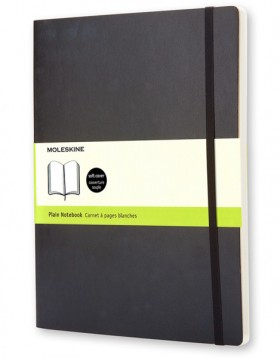 Блокнот Moleskine Classic великий 19 x 25 см нелінований чорний м'який