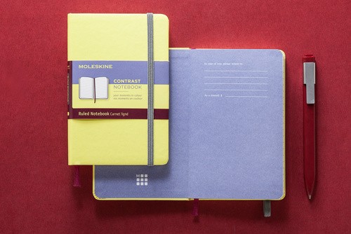 Блокнот Moleskine Contrast кишеньковий 9 х 14 см в лінію цитрус