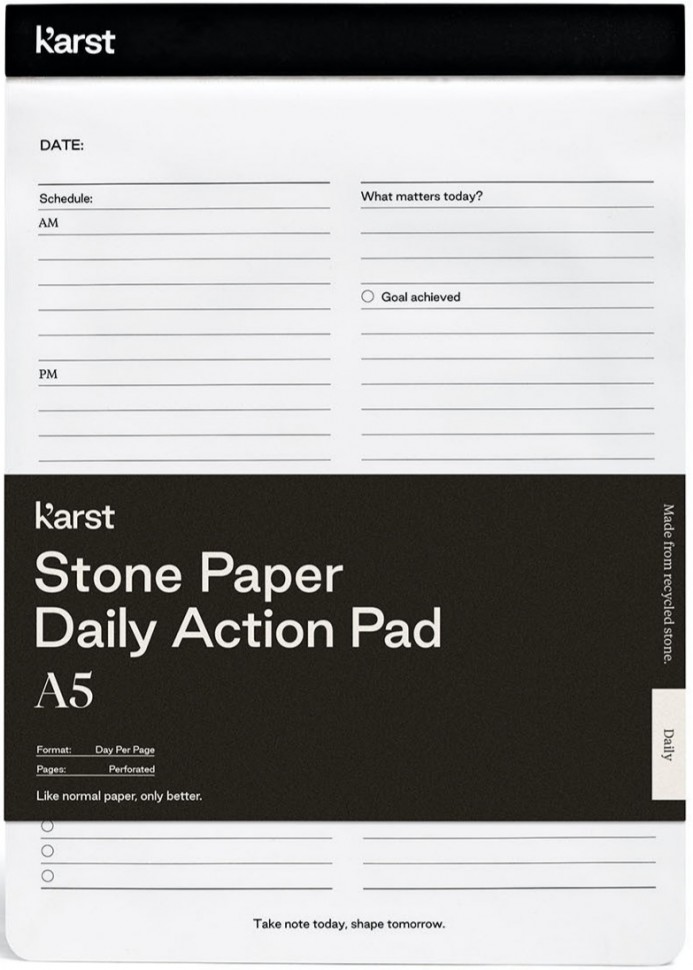 Планер Karst Daily Action Pad A5 чорний недатований