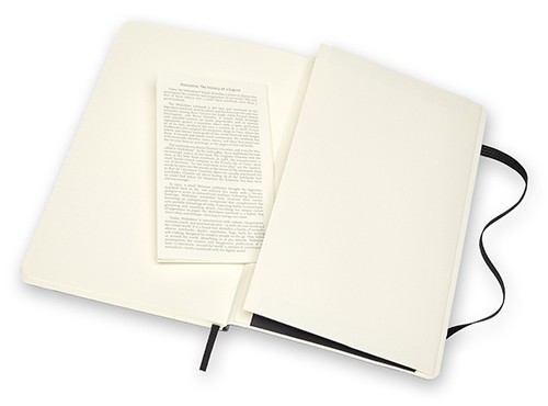 Блокнот Moleskine Leather середній 13 х 21см в лінію чорний м'який у прозорому боксі