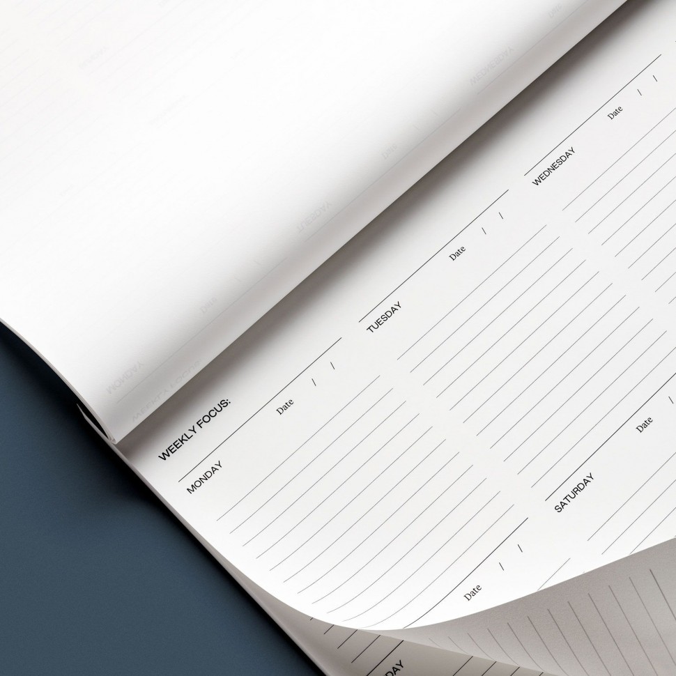 Планер Karst Weekly Desk Pad A4 чорний недатований