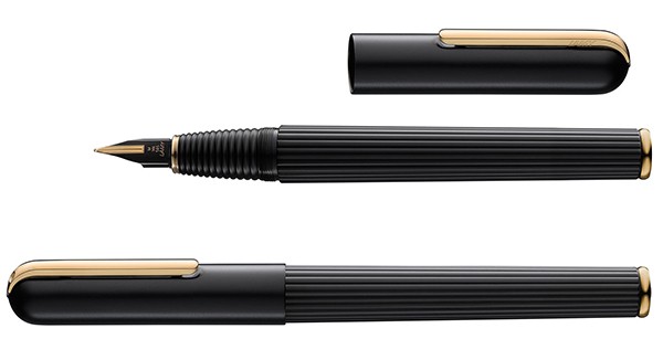 Чорнильна ручка Lamy Imporium чорна з золотом перо F (тонке)