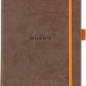 Блокнот Rhodia Goalbook А5 15,5 х 21,5 см шоколадний в крапку твердий