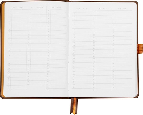 Блокнот Rhodia Goalbook А5 15,5 х 21,5 см шоколадний в крапку твердий