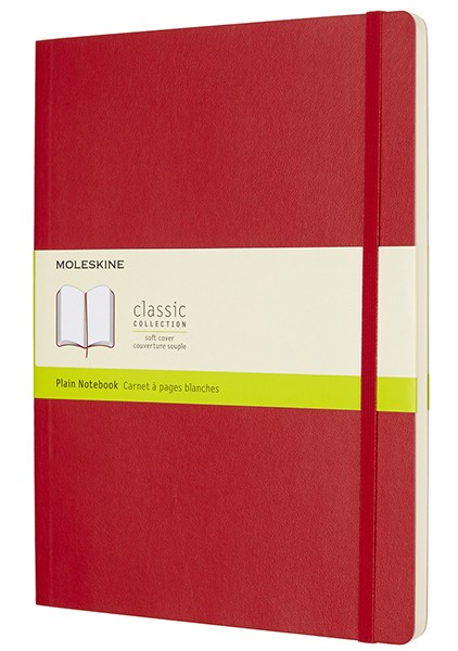 Блокнот Moleskine Classic великий 19 x 25 см нелінований червоний м'який