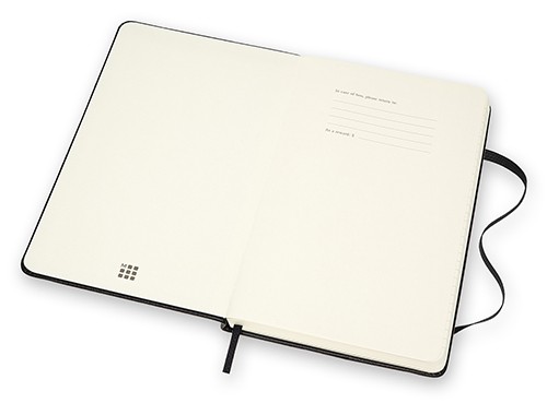 Блокнот Moleskine Leather середній 13 х 21см в лінію чорний у прозорому боксі