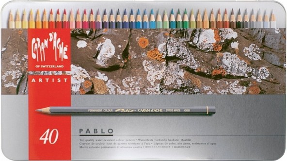 Набір водостійких олівців Caran d'Ache Pablo 40 штук 