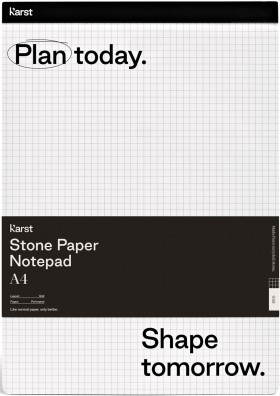 Блокнот Karst Notepad A4 21 х 29,7 см в клітинку чорний 