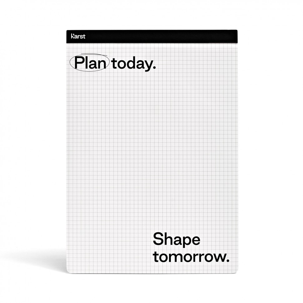 Блокнот Karst Notepad A4 21 х 29,7 см в клітинку чорний 