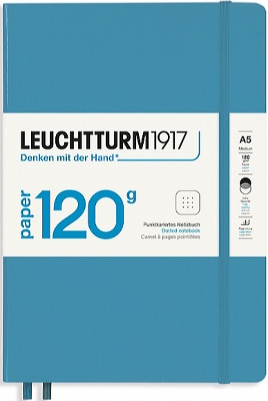Блокнот Leuchtturm1917 Edition 120 середній 14,5 х 21 см в крапку холодний синій 