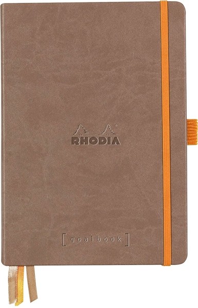 Блокнот Rhodia Goalbook А5 15,5 х 21,5 см сіро-коричневий в крапку твердий