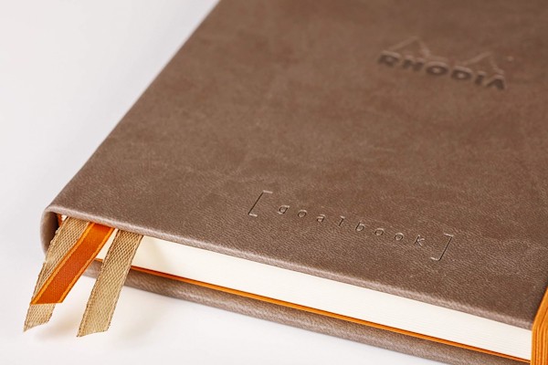 Блокнот Rhodia Goalbook А5 15,5 х 21,5 см сіро-коричневий в крапку твердий