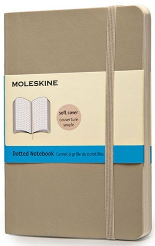 Блокнот Moleskine Classic кишеньковий 9 х 14 см в крапку пшеничний м'який 