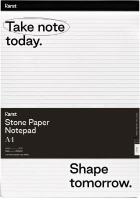Блокнот Karst Notepad A4 21 х 29,7 см в лінію чорний