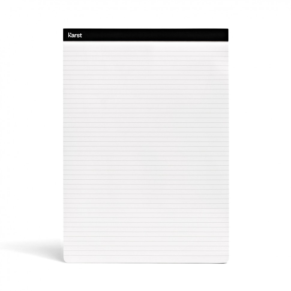 Блокнот Karst Notepad A4 21 х 29,7 см в лінію чорний