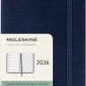 Щотижневик з місцем для записів Moleskine на 2026 рік кишеньковий 9 х 14 см сапфір м'який