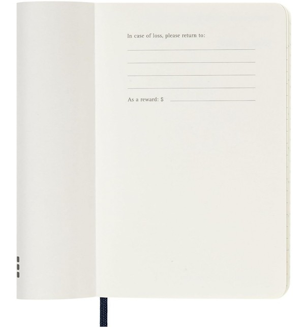 Щотижневик з місцем для записів Moleskine на 2026 рік кишеньковий 9 х 14 см сапфір м'який