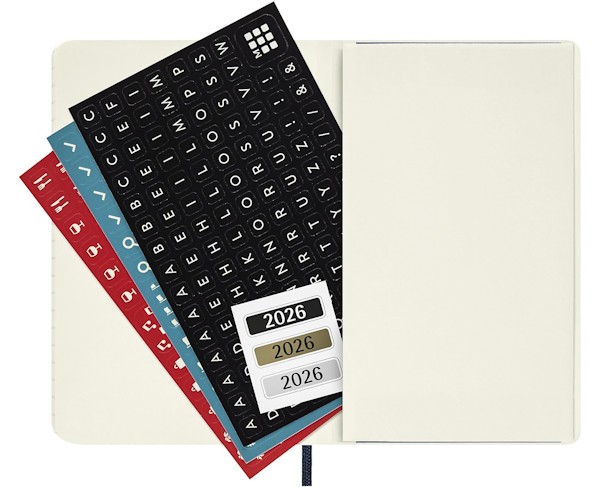 Щотижневик з місцем для записів Moleskine на 2026 рік кишеньковий 9 х 14 см сапфір м'який