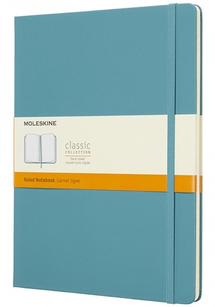 Блокнот Moleskine Classic великий 19 x 25 см в лінію океанський синій