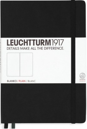 Блокнот Leuchtturm1917 Classic середній 14,5 х 21 см нелінований чорний 