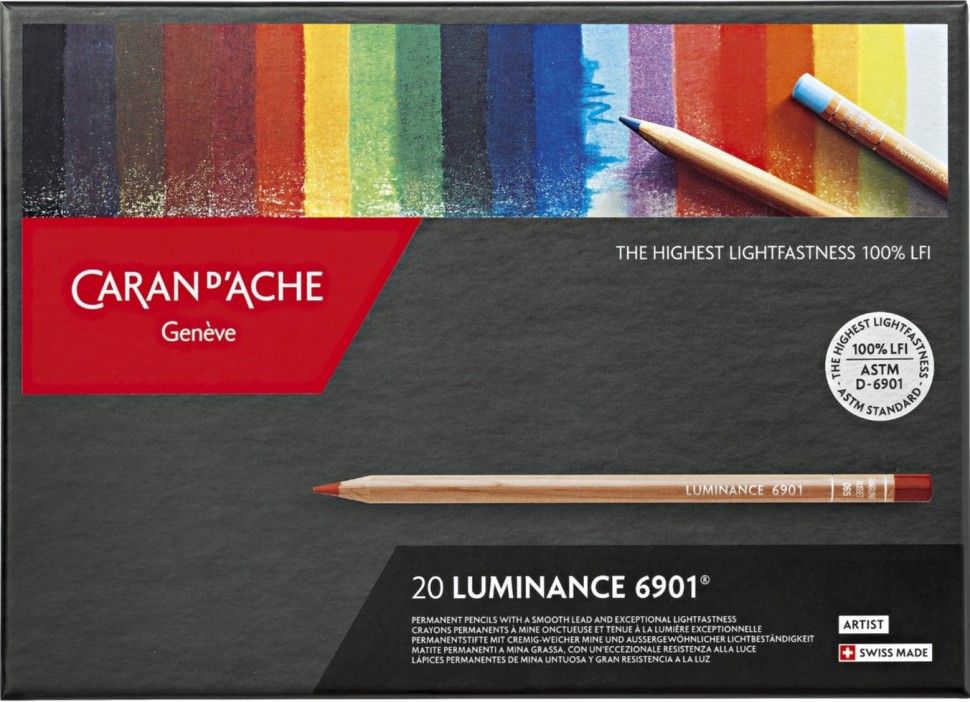 Набір водостійких олівців Caran d'Ache Luminance 6901 20 штук