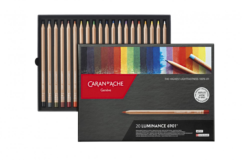 Набір водостійких олівців Caran d'Ache Luminance 6901 20 штук