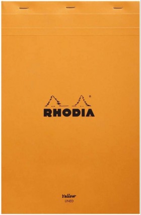 Блокнот Rhodia Legal Pad №119 Yellow A4+ помаранчевий жовті аркуші в лінію