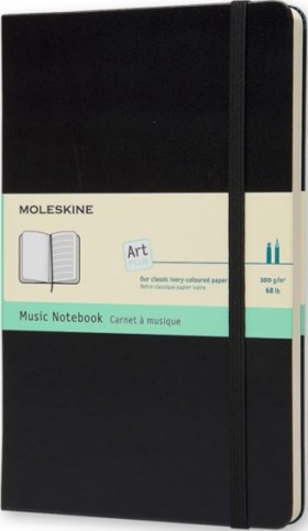 Блокнот Moleskine Art Music середній 13 х 21 см для нот чорний