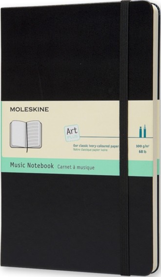 Блокнот Moleskine Art Music середній 13 х 21 см для нот чорний