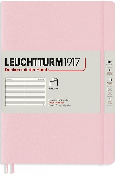 Блокнот Leuchtturm1917 Composition м'який В5 17,8 х 25,4 см в лінію пудровий 