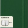 Щотижневик з місцем для записів Moleskine на 2026 рік середній 13 х 21 см миртовий зелений