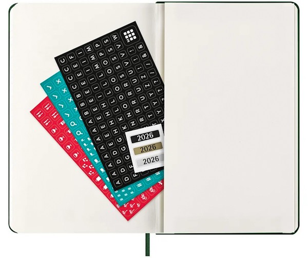 Щотижневик з місцем для записів Moleskine на 2026 рік середній 13 х 21 см миртовий зелений